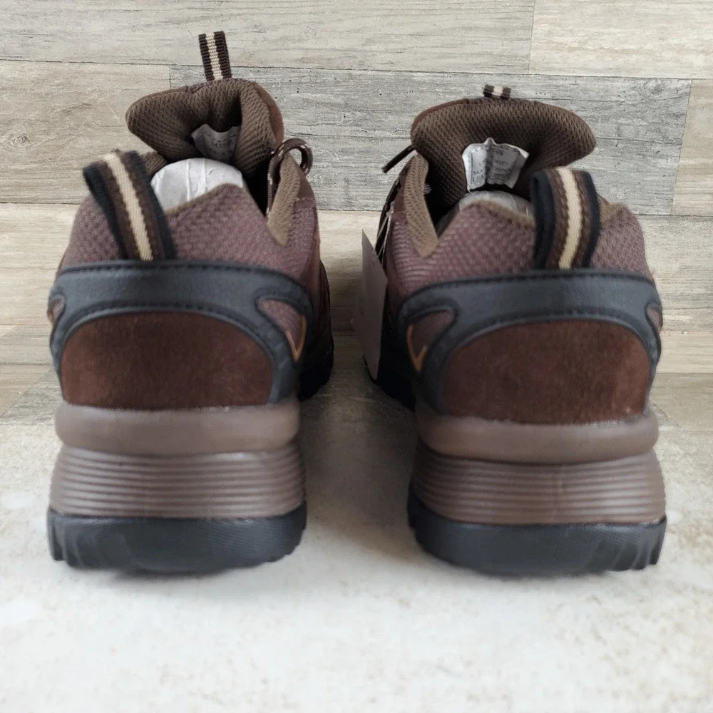Propet Ridge Walker Mens Hiking Boots Sz 9 E Brown Suede Mesh Waterproof Lace Up